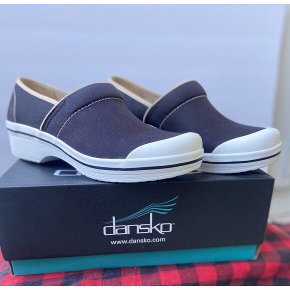 Dansko Vegan Black Canvas Slip Resistant Clogs Shoes Women Sz 42 EU/ 11.5-12 US - Picture 13 of 16